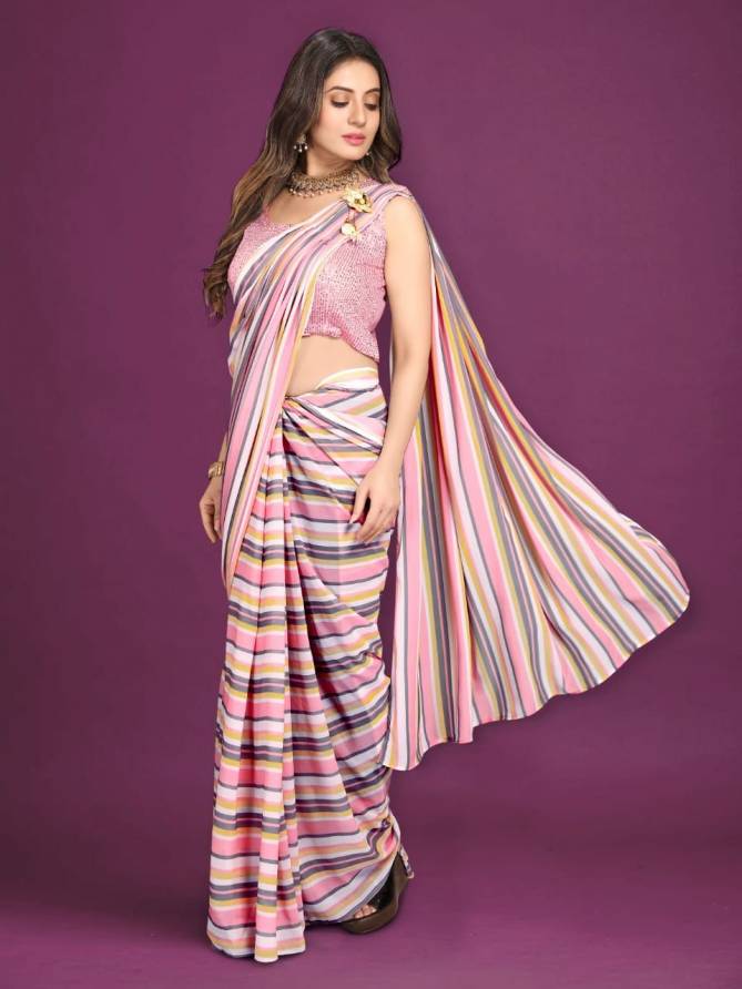Moreen Stylish Party Wear Georgette Printed Fancy Saree Collection